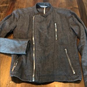 Men’s linen Moto Jacket
